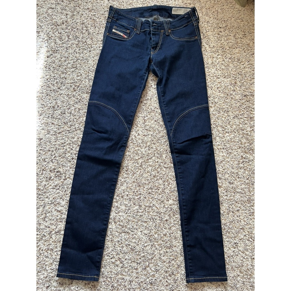 DIESEL Speedjegg Low Waist Jeans Blue Denim Super Slim Jegging Sz27 Stretch Dark